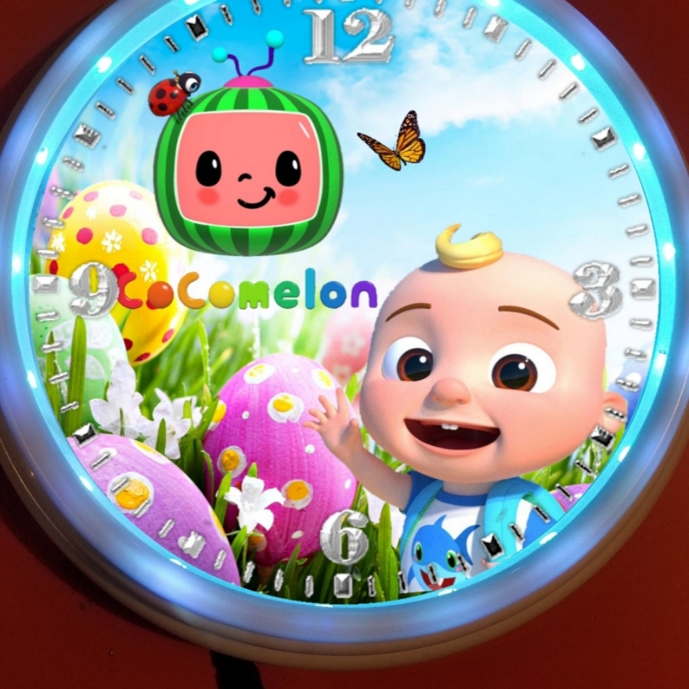 Coco melon kid led lights clock